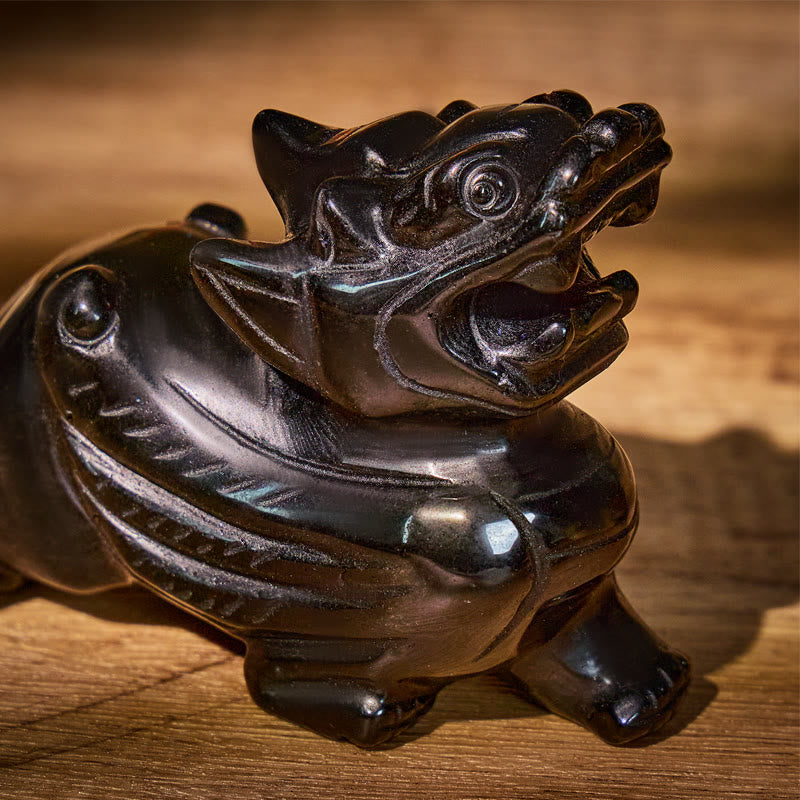 FuAttract Black Obsidian Pixiu Decoration – Protection & Wealth Energy for Home & Office - image 3