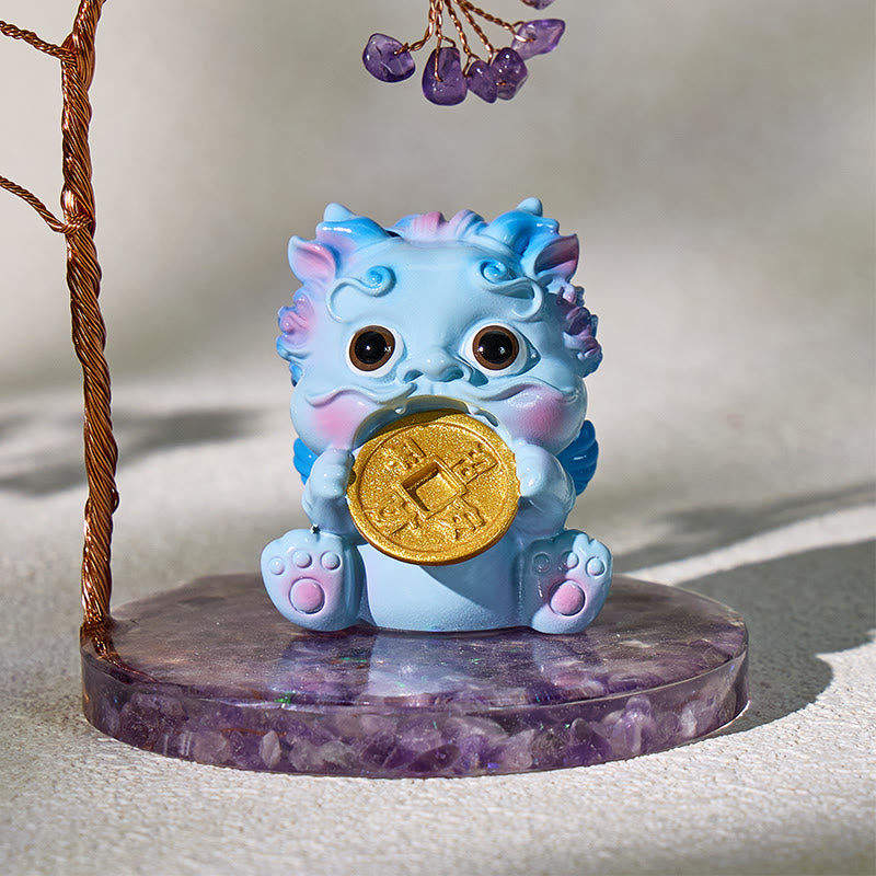 FuAttract Amethyst Citrine & Five Elements Pixiu Ornament – Harmony & Wealth Energy Decoration - image 2