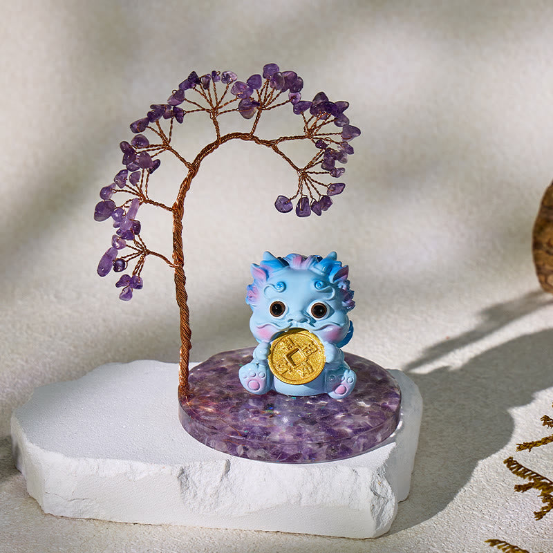 FuAttract Amethyst Citrine & Five Elements Pixiu Ornament – Harmony & Wealth Energy Decoration - image 1