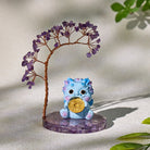 FuAttract Amethyst Citrine & Five Elements Pixiu Ornament – Harmony & Wealth Energy Decoration - Amethyst+Blue Pixiu - image 0
