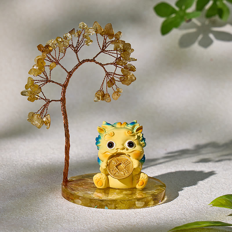 FuAttract Amethyst Citrine & Five Elements Pixiu Ornament – Harmony & Wealth Energy Decoration - Citrine+Yellow Pixiu - image 3