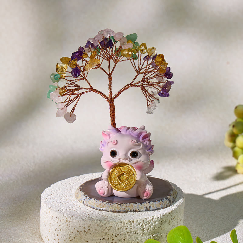 FuAttract Seven Chakra Crystal Agate Pixiu Ornament – Balance & Wealth Attraction - image 1