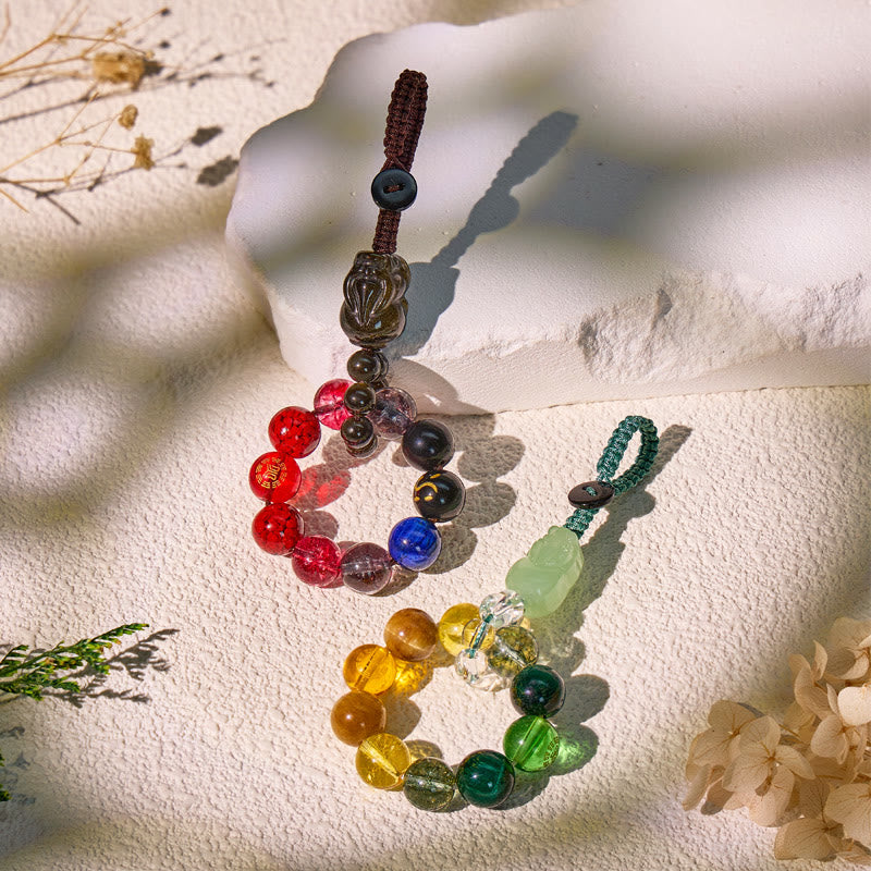 FuAttract Multi Crystal Pixiu Keychain – Five Elements Energy Balance Protection & Wealth Attraction - image 5