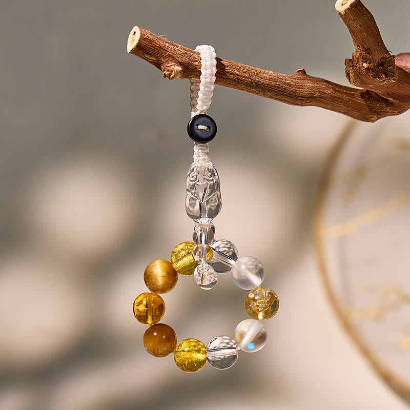 FuAttract Multi Crystal Pixiu Keychain – Five Elements Energy Balance Protection & Wealth Attraction - Earth & Metal - image 14