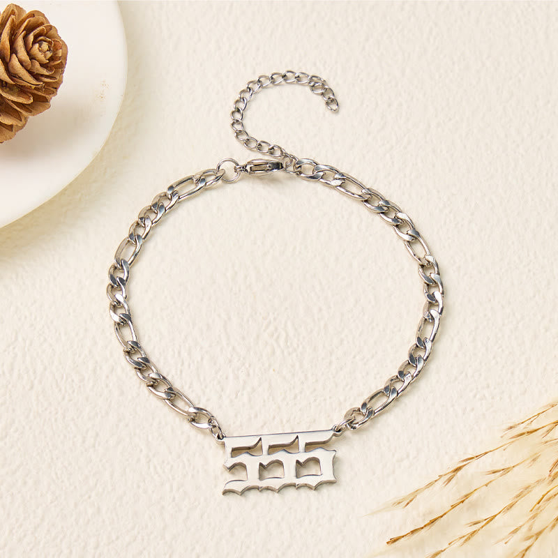 FuAttract Angel Numbers Bracelet – Stainless Steel Symbol of Destiny & Guidance - Silver - 555 - image 18