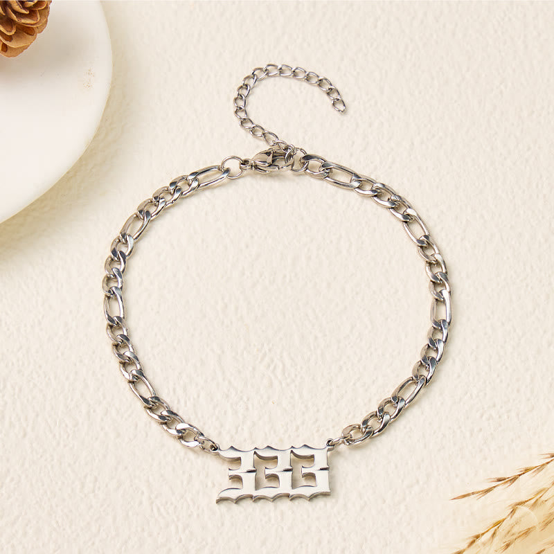 FuAttract Angel Numbers Bracelet – Stainless Steel Symbol of Destiny & Guidance - Silver - 333 - image 14