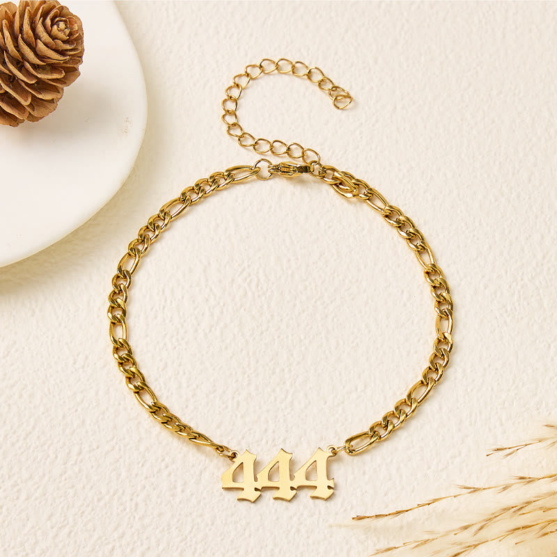 FuAttract Angel Numbers Bracelet – Stainless Steel Symbol of Destiny & Guidance - Gold - 555 - image 12