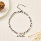 FuAttract Angel Numbers Bracelet – Stainless Steel Symbol of Destiny & Guidance - Silver - 222 - image 16