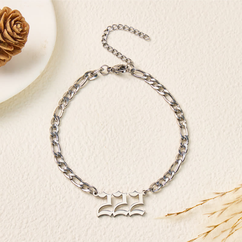 FuAttract Angel Numbers Bracelet – Stainless Steel Symbol of Destiny & Guidance - Silver - 222 - image 16