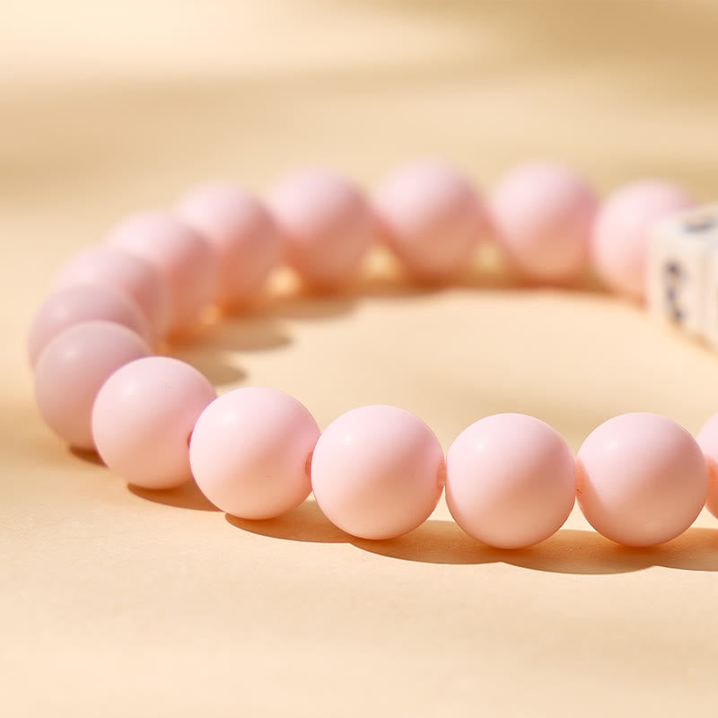 FuAttract Destiny & Emotional Balance Angel Numbers Pink Matte Ceramic Bracelet - image 5