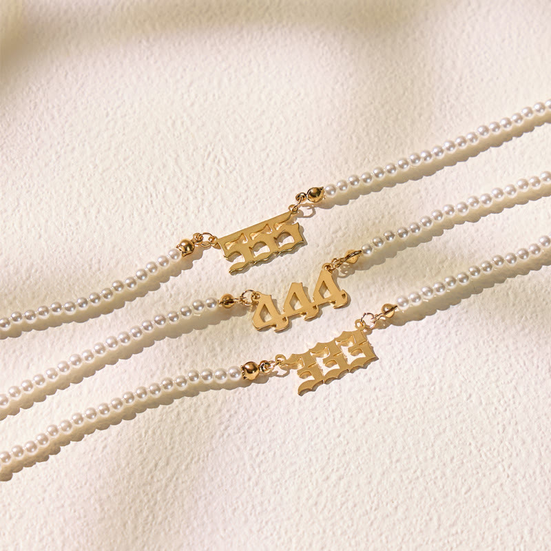 FuAttract Angel Numbers Pearl Stainless Steel Necklace – Destiny Strength & Vitality - image 7