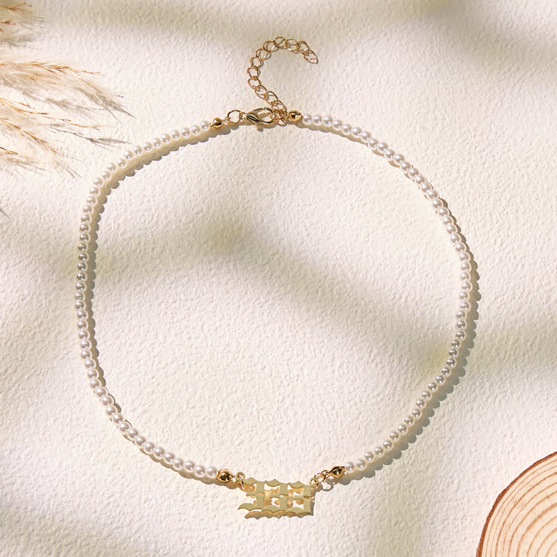 FuAttract Angel Numbers Pearl Stainless Steel Necklace – Destiny Strength & Vitality - image 5