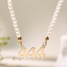 FuAttract Angel Numbers Pearl Stainless Steel Necklace – Destiny Strength & Vitality - 444 - image 8