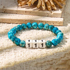 FuAttract Destiny Guidance Calm Clarity Blue Turquoise & Ceramic Angel Numbers Bracelet - 111 - image 10