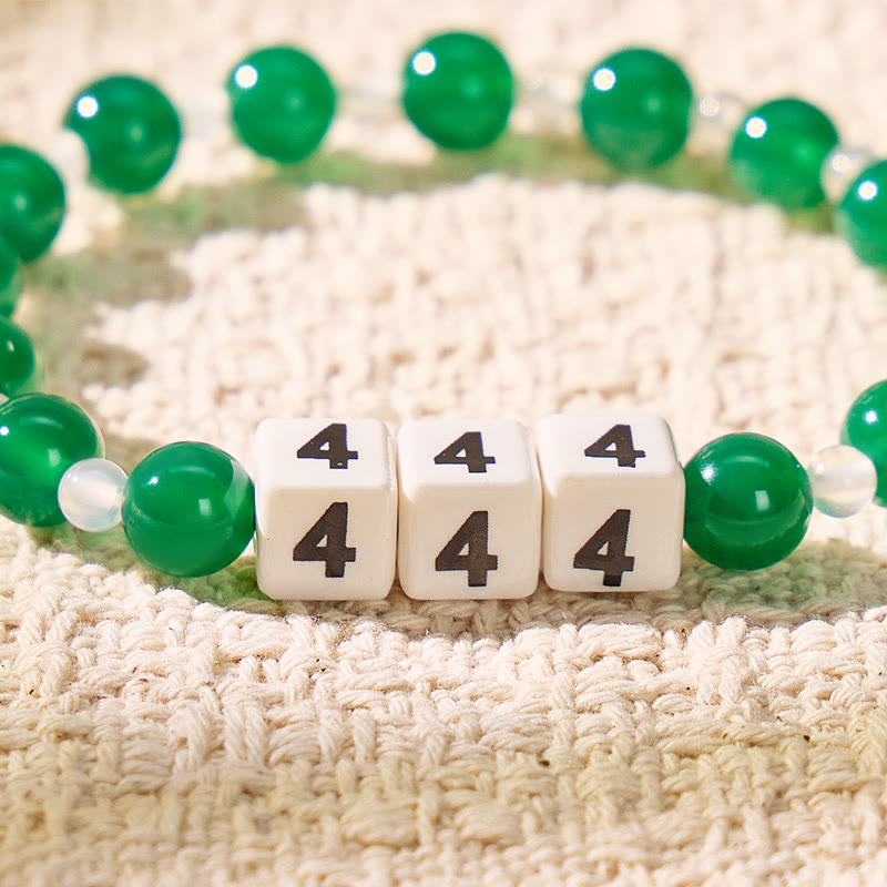 FuAttract Angel Numbers Bracelet – Green & White Agate Ceramic for Destiny Guidance - image 5