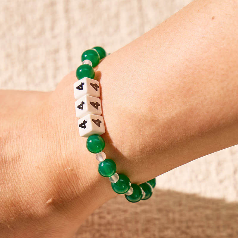 FuAttract Angel Numbers Bracelet – Green & White Agate Ceramic for Destiny Guidance - image 4