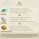 FuAttract Harmony Clarity & Intent White Agate Amazonite Golden Rutilated Quartz Bracelet - image 6