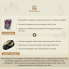 FuAttract Protection & Balance Golden Obsidian Tourmaline Chinese Zodiac Bracelet - image 7