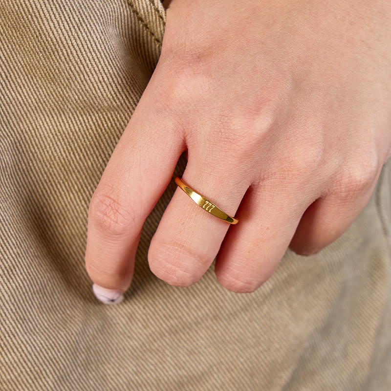 FuAttract Angel Numbers Stainless Steel Adjustable Ring for Destiny Guidance & Strength - image 3