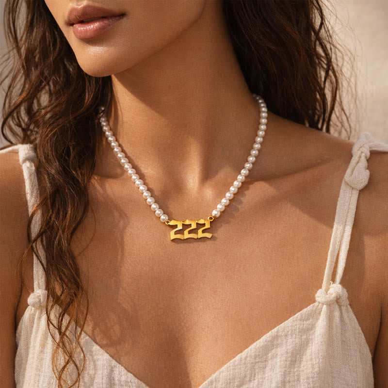 FuAttract Destiny Guidance & Harmony Pearl & Stainless Steel Angel Numbers Necklace - image 3