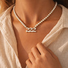 FuAttract Destiny Guidance & Harmony Pearl & Stainless Steel Angel Numbers Necklace - image 8