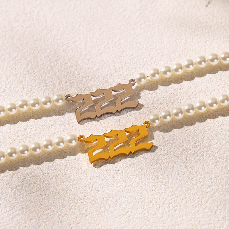 FuAttract Destiny Guidance & Harmony Pearl & Stainless Steel Angel Numbers Necklace - image 7