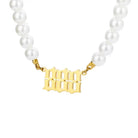 FuAttract Destiny Guidance & Harmony Pearl & Stainless Steel Angel Numbers Necklace - Gold - 888 - image 25