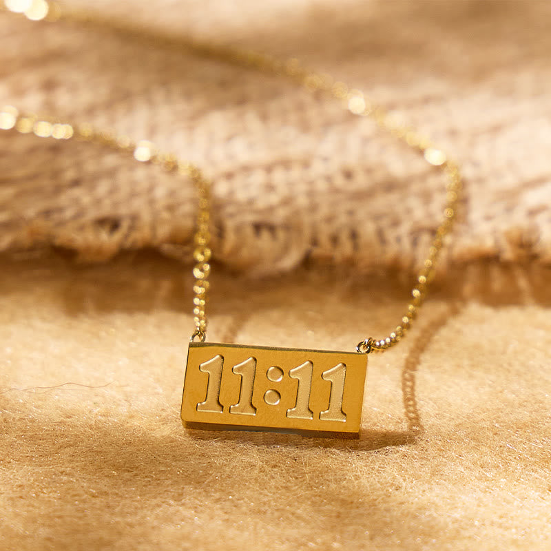 FuAttract Destiny & Strength Stainless Steel Angel Numbers Necklace - 40cm - image 0