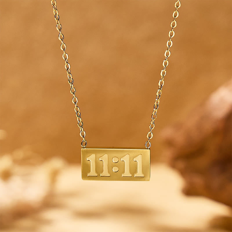 FuAttract Destiny & Strength Stainless Steel Angel Numbers Necklace - image 1