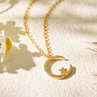 FuAttract Calm Energy Vitality Flow Moon & Star Zircon Pendant Necklace  - image 1