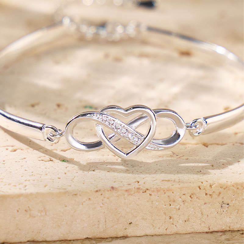 FuAttract Self-Love Emotional Connection Infinity & Heart Zircon Adjustable Bracelet - image 4