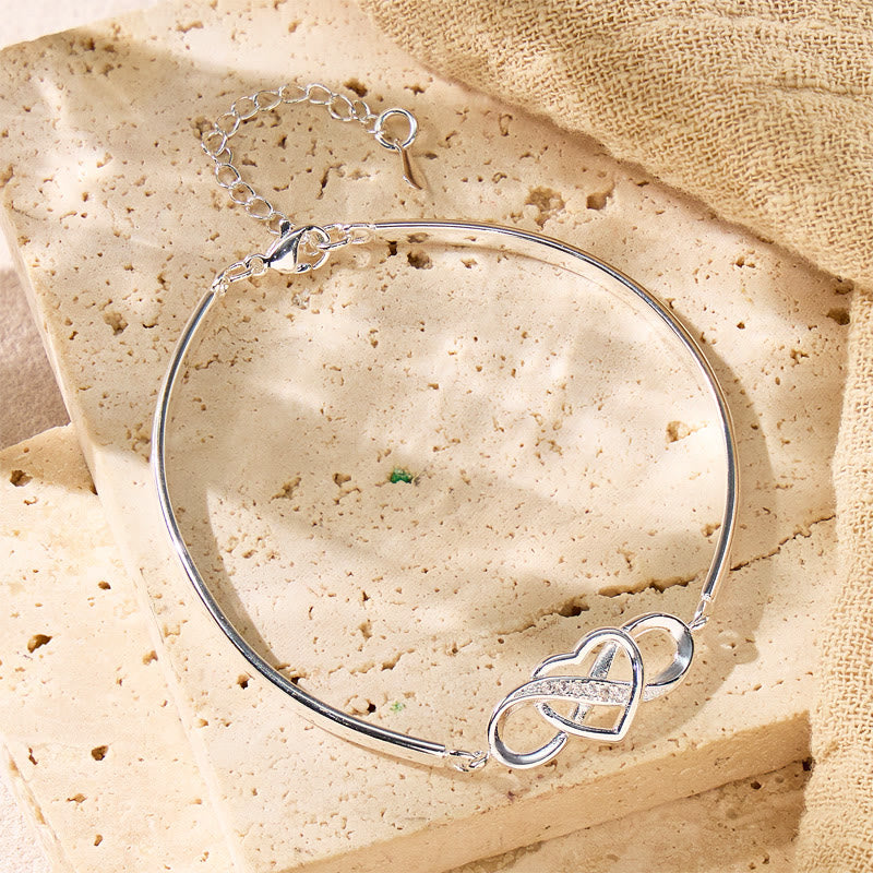 FuAttract Self-Love Emotional Connection Infinity & Heart Zircon Adjustable Bracelet - image 2