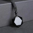 FuAttract Black Obsidian Pendant Adjustable Necklace – Protection & Grounding Energy  - Hexagon - image 7