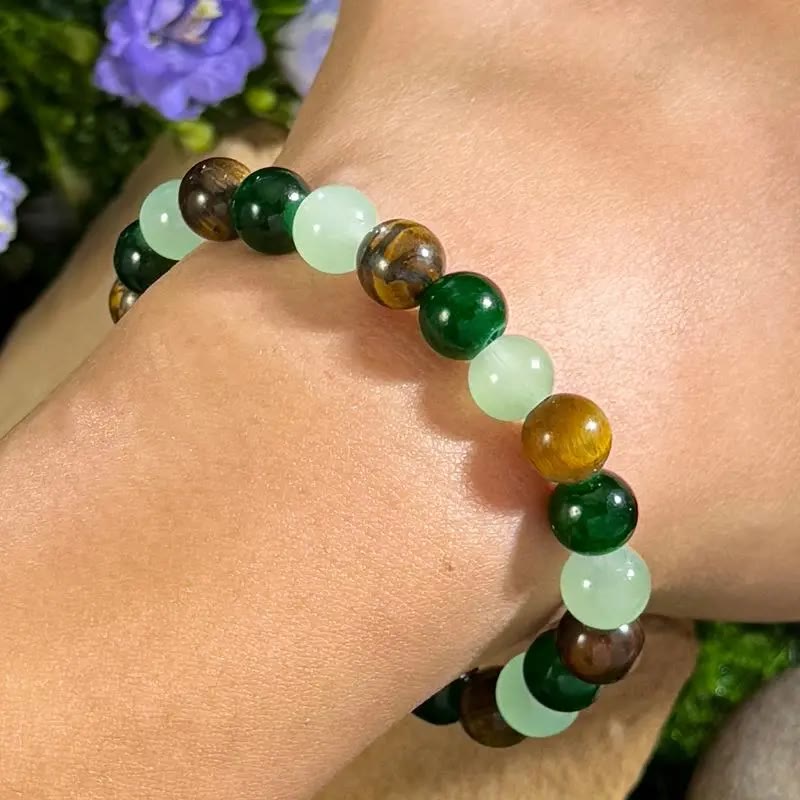 FREE Today: Growth Balance Luck Positive Energy Tiger's Eye Green Aventurine Agate Bracelet - image 5