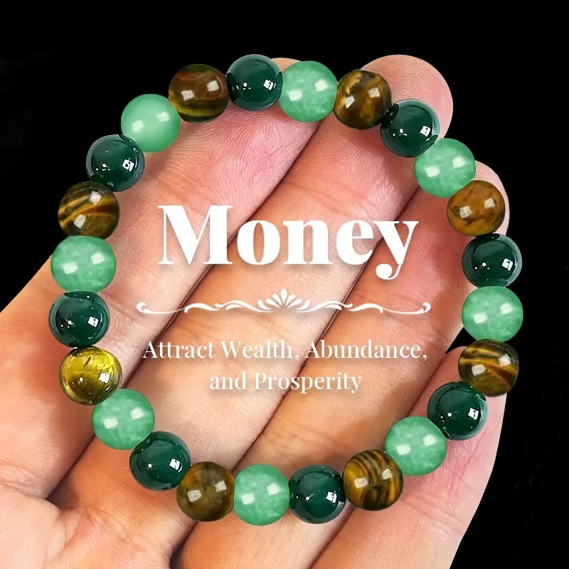 FREE Today: Growth Balance Luck Positive Energy Tiger's Eye Green Aventurine Agate Bracelet - image 2