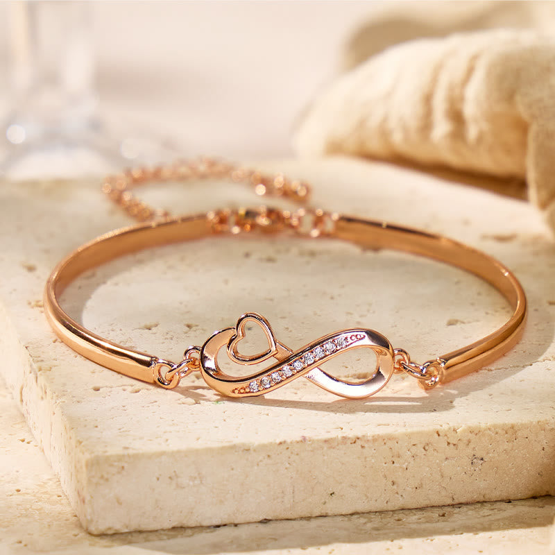 FuAttract Love Self-Love Vitality Flow Infinity & Heart Bracelet  - Rose Gold - image 7