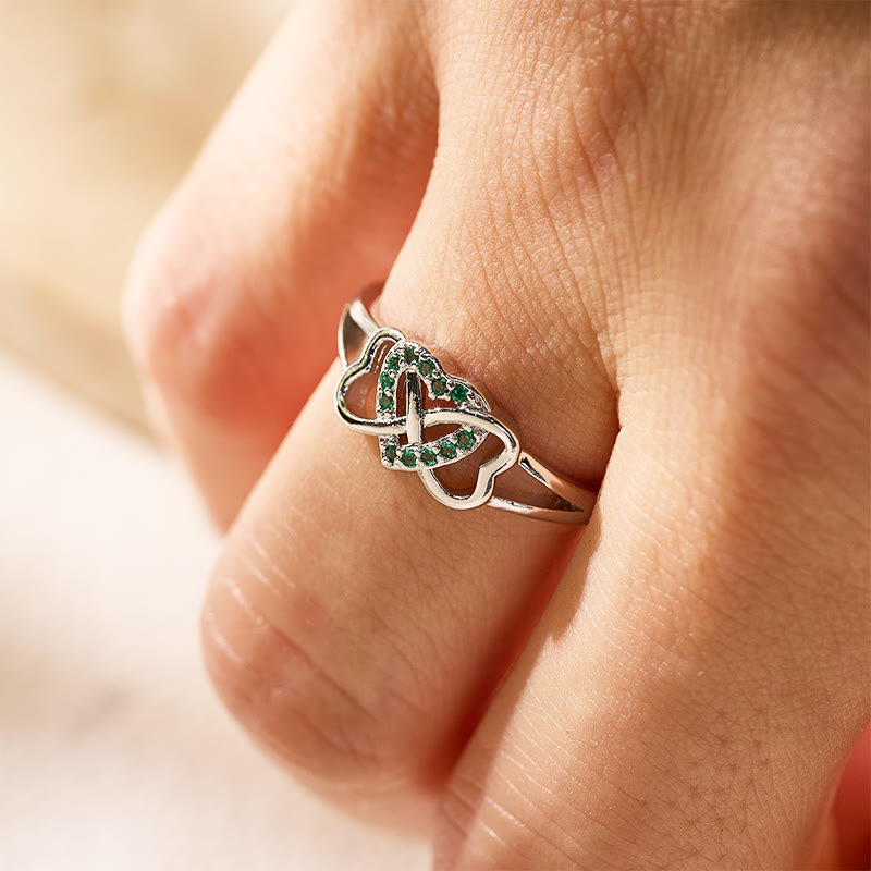 FuAttract Love & Self-Love Emotional Balance Infinity & Heart Zircon Ring  - image 5