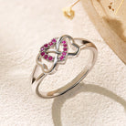 FuAttract Love & Self-Love Emotional Balance Infinity & Heart Zircon Ring  - Red - US 12 - image 15