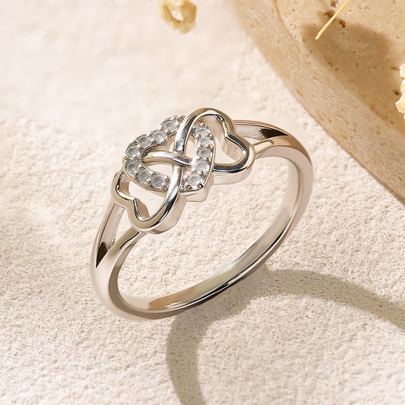 FuAttract Love & Self-Love Emotional Balance Infinity & Heart Zircon Ring  - White - US 12 - image 13