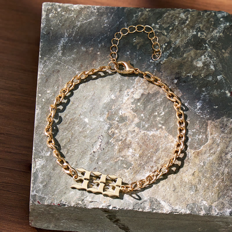 FuAttract Symbolic Destiny Guidance Angel Numbers Energy Flow Bracelet - Gold - 333 - image 0