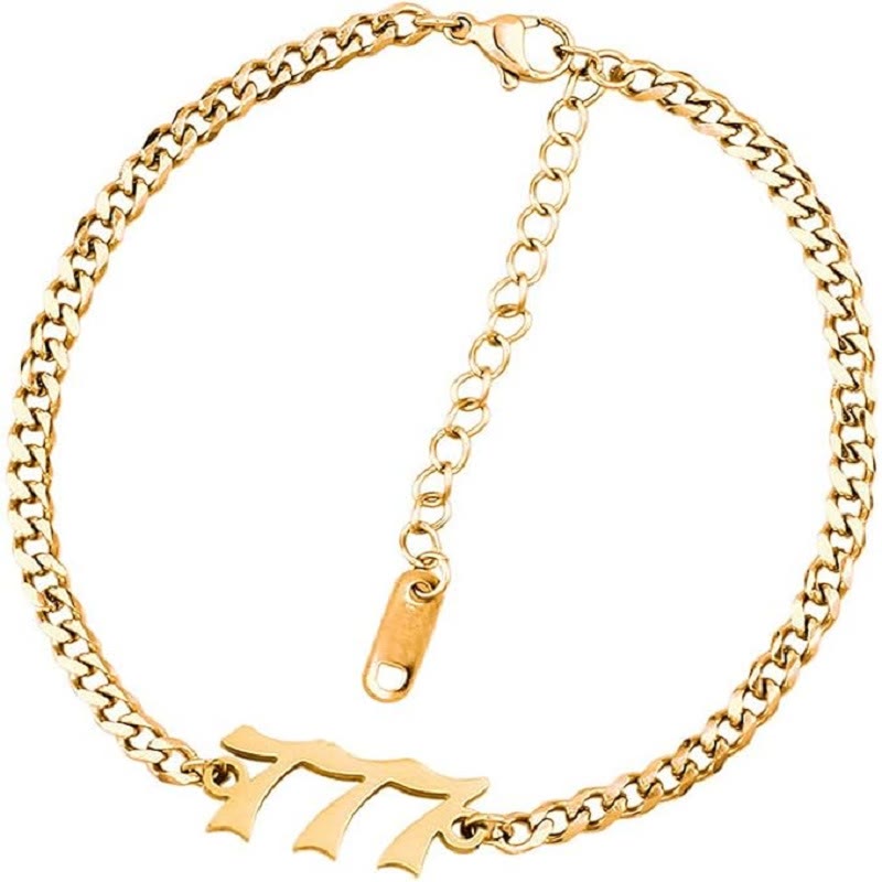 FuAttract Symbolic Destiny Guidance Angel Numbers Energy Flow Bracelet - Gold - 777 - image 17