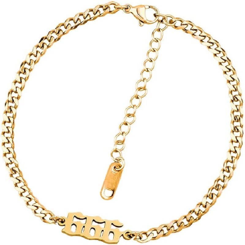 FuAttract Symbolic Destiny Guidance Angel Numbers Energy Flow Bracelet - Gold - 666 - image 16