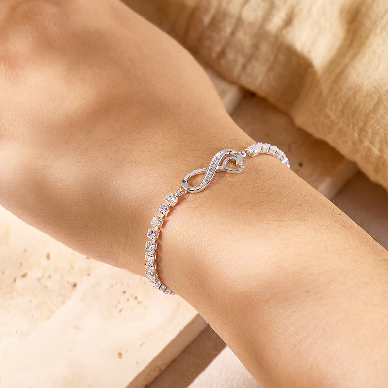 FuAttract Love & Self-Love Vitality Balance Elegant Infinity & Heart Zircon Bracelet - image 3