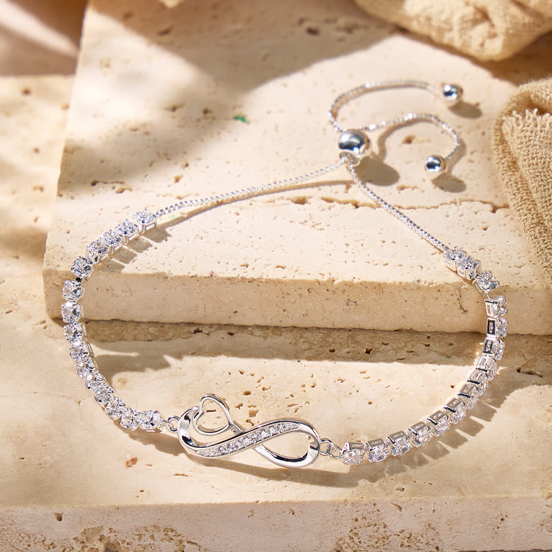 FuAttract Love & Self-Love Vitality Balance Elegant Infinity & Heart Zircon Bracelet - image 2