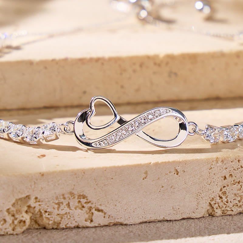 FuAttract Love & Self-Love Vitality Balance Elegant Infinity & Heart Zircon Bracelet - image 4