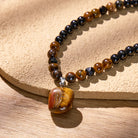 FuAttract Courage Focus Strength & Bold Statement Black Obsidian Tiger's Eye Necklace - image 2