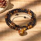 FuAttract Courage Focus Strength & Bold Statement Black Obsidian Tiger's Eye Necklace - image 5