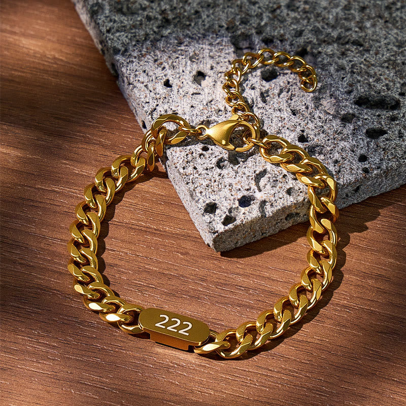 FuAttract Destiny Guidance Angel Numbers Titanium Steel Bracelet for Strength & Stability - image 1