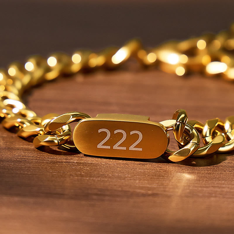 FuAttract Destiny Guidance Angel Numbers Titanium Steel Bracelet for Strength & Stability - image 4