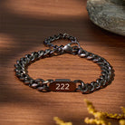 FuAttract Destiny Guidance Angel Numbers Titanium Steel Bracelet for Strength & Stability - Black - 999 - image 10